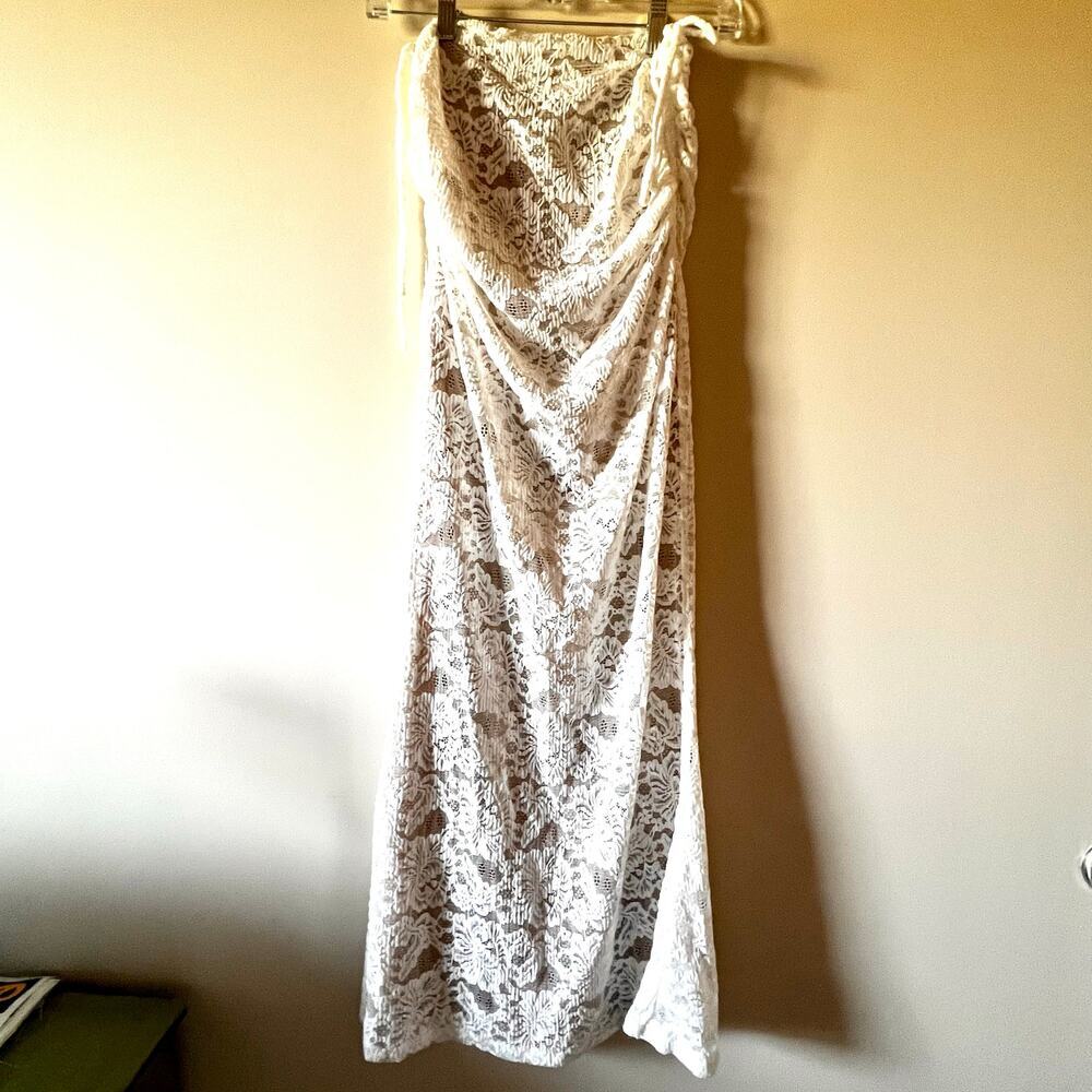 Meshki Daniela lace plisse cream lace skirt and top XXS and XS - Picture 9 of 9